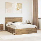 Bed frame Artisan oak 150 x 200 cm Solid pine wood