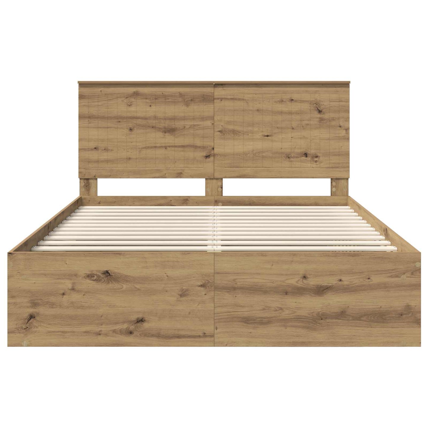 Bedframe Ambachtelijk eiken 150 x 200 cm Massief grenenhout