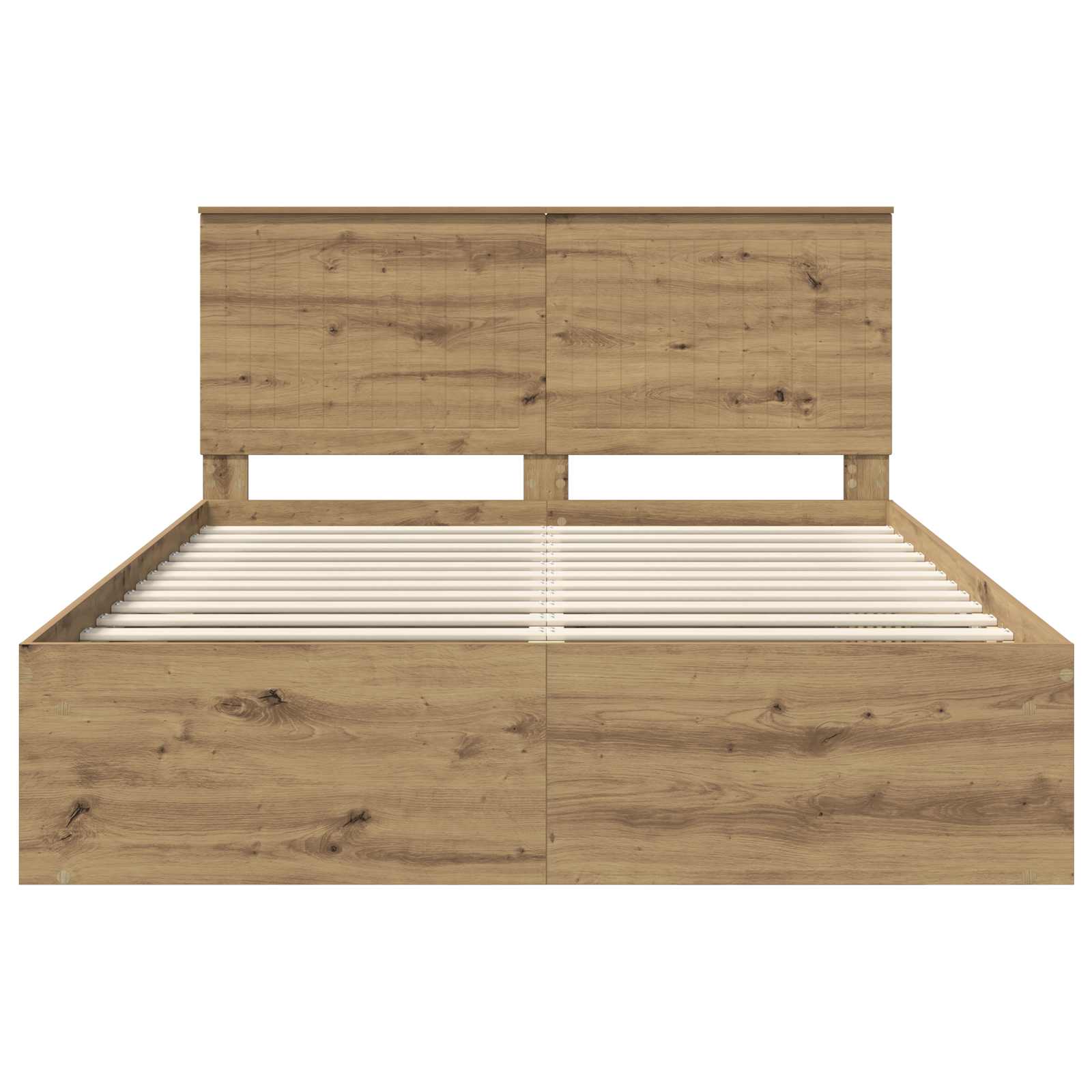 Bedframe Ambachtelijk eiken 150 x 200 cm Massief grenenhout