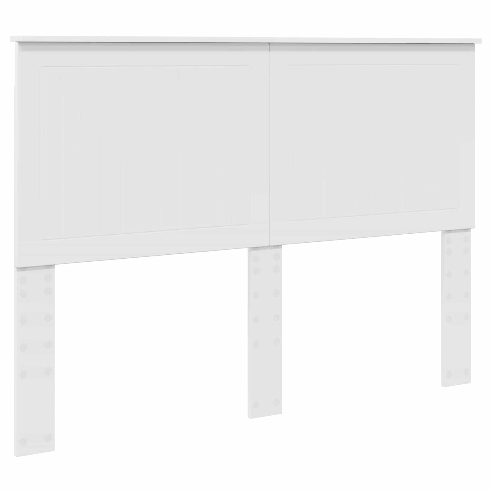 Bedframe met hoofdeinde Wit 140 x 200 cm Massief grenenhout