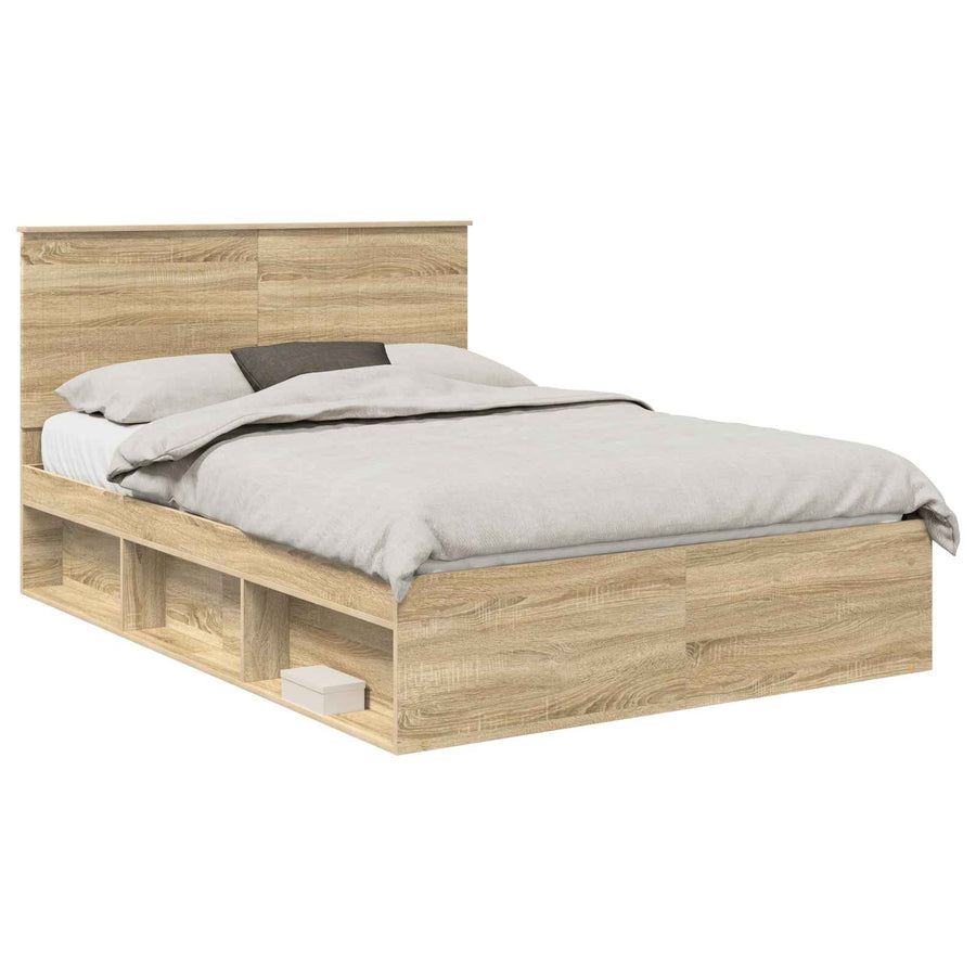 Bedframe met hoofdeinde Sonoma 140 x 200 cm Massief grenenhout