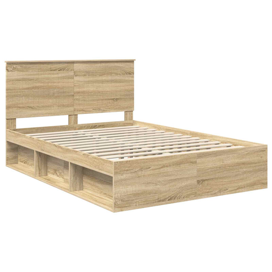 Bedframe met hoofdeinde Sonoma 140 x 200 cm Massief grenenhout