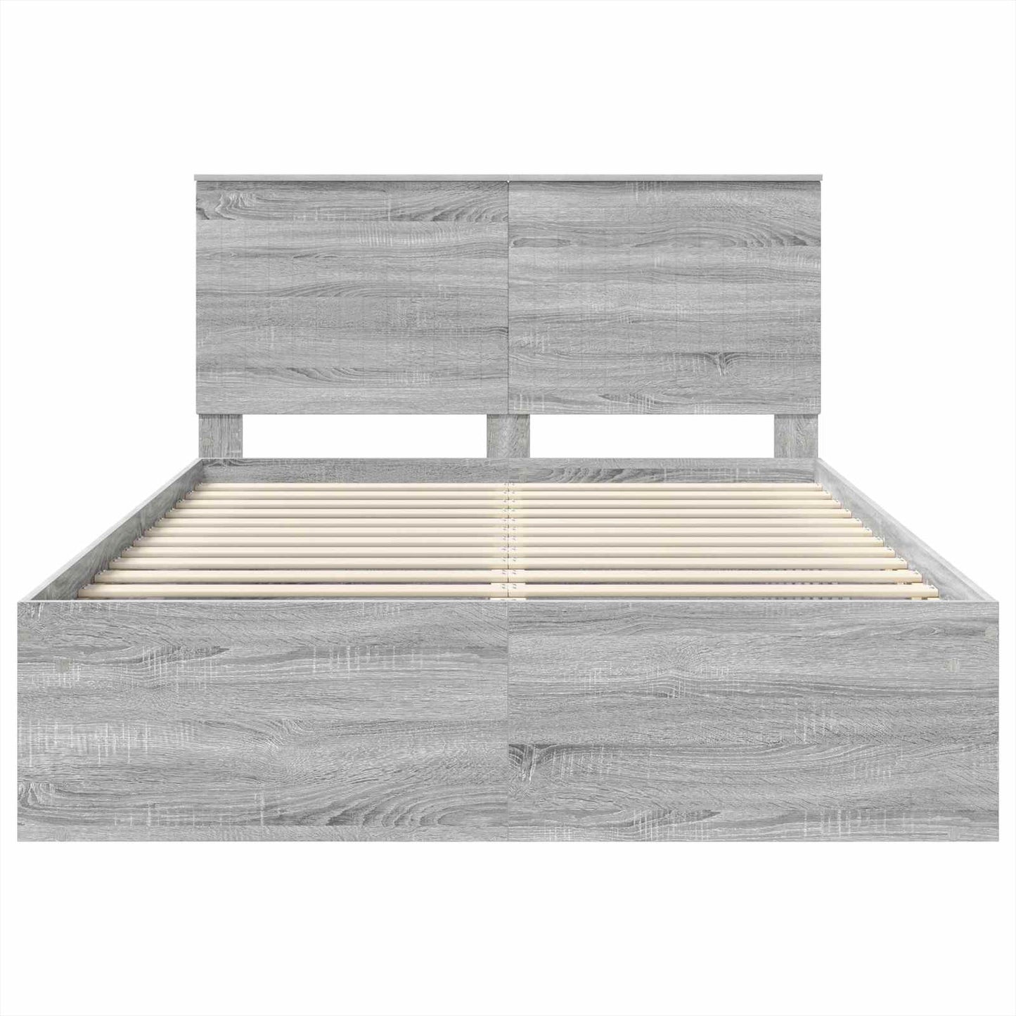 Bedframe Grijs Sonoma 140 x 200 cm Massief grenenhout