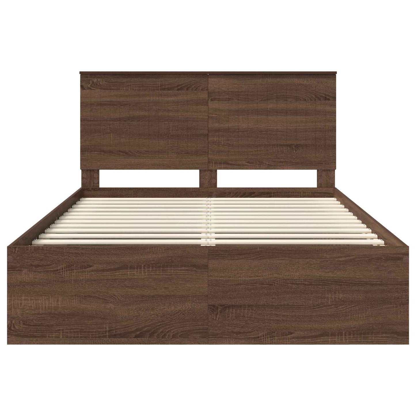Bedframe Bruin Eiken 140 x 200 cm Massief grenenhout
