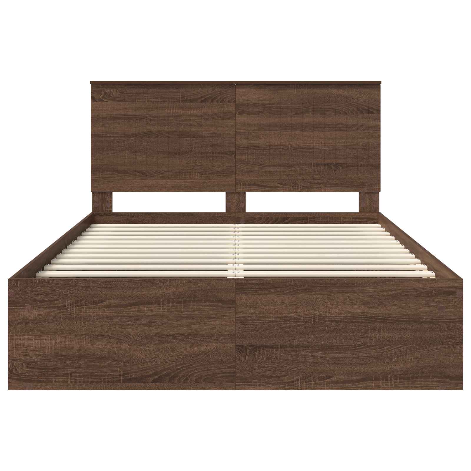 Bedframe Bruin Eiken 140 x 200 cm Massief grenenhout