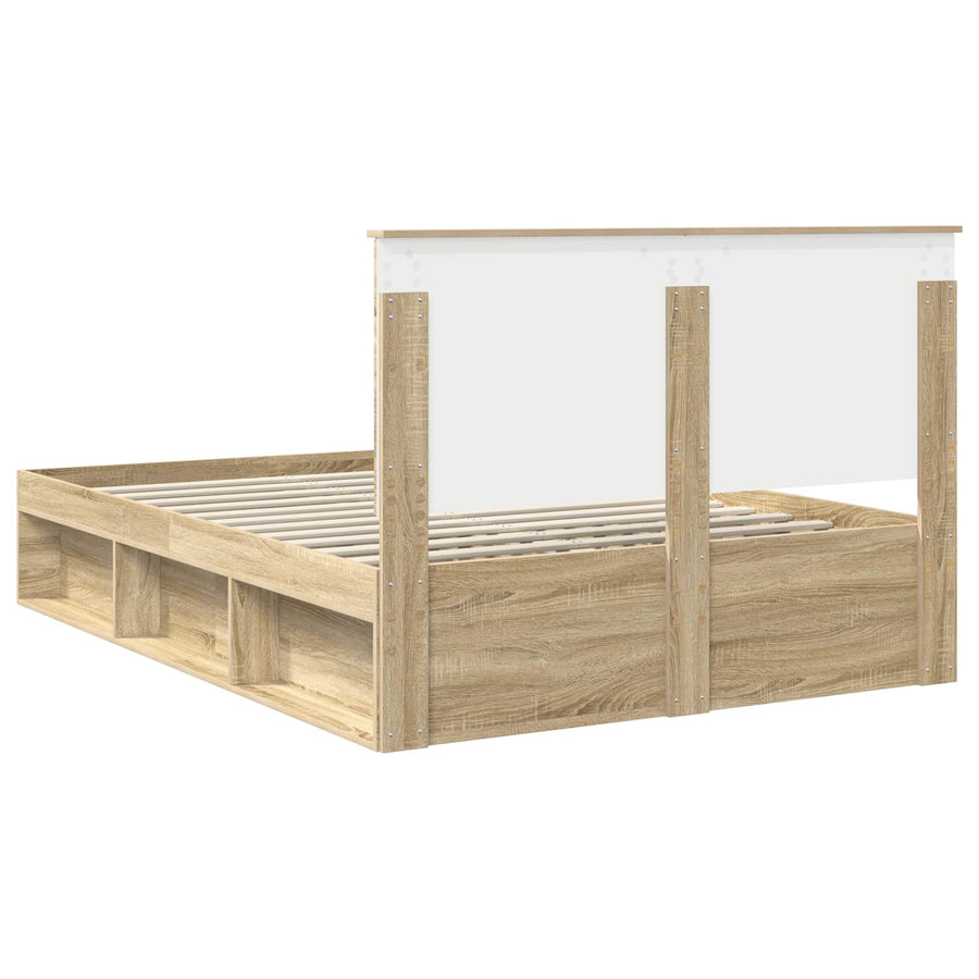 Bedframe met hoofdeinde Sonoma 140 x 190 cm Massief grenenhout