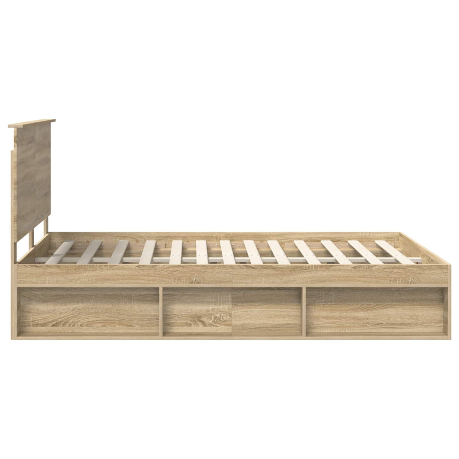 Bedframe met hoofdeinde Sonoma 140 x 190 cm Massief grenenhout