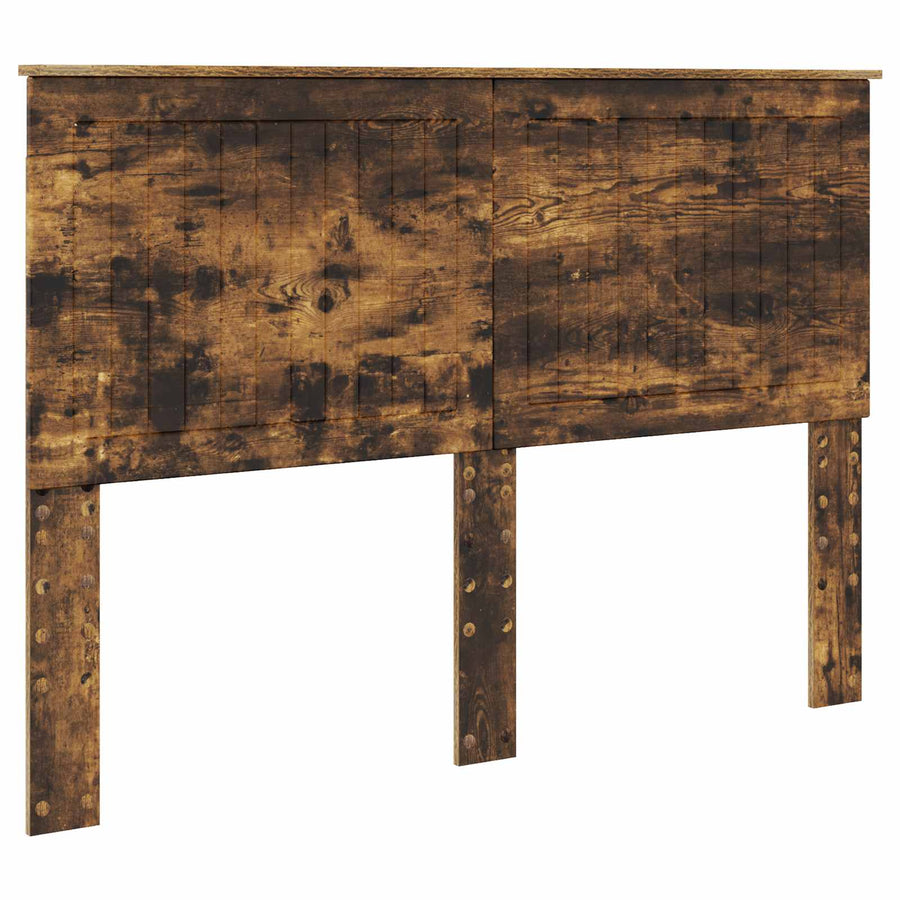 Bedframe Gerookt eiken 140 x 190 cm Massief grenenhout
