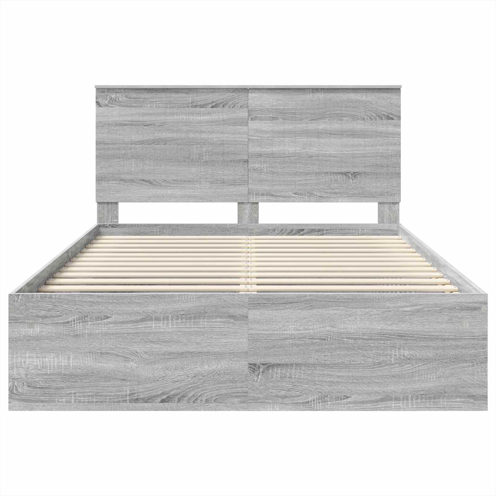 Bedframe Grijs Sonoma 140 x 190 cm Massief grenenhout