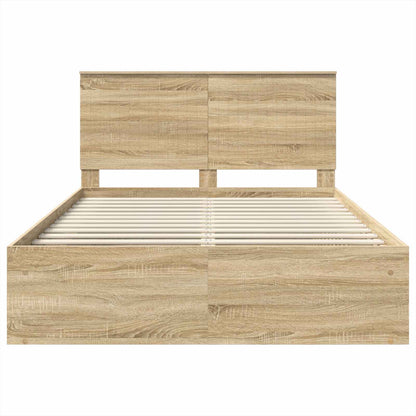 Bedframe Sonoma Eiken 135 x 190 cm Massief grenenhout