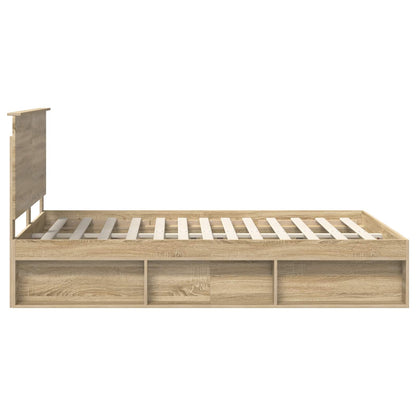 Bedframe Sonoma Eiken 135 x 190 cm Massief grenenhout