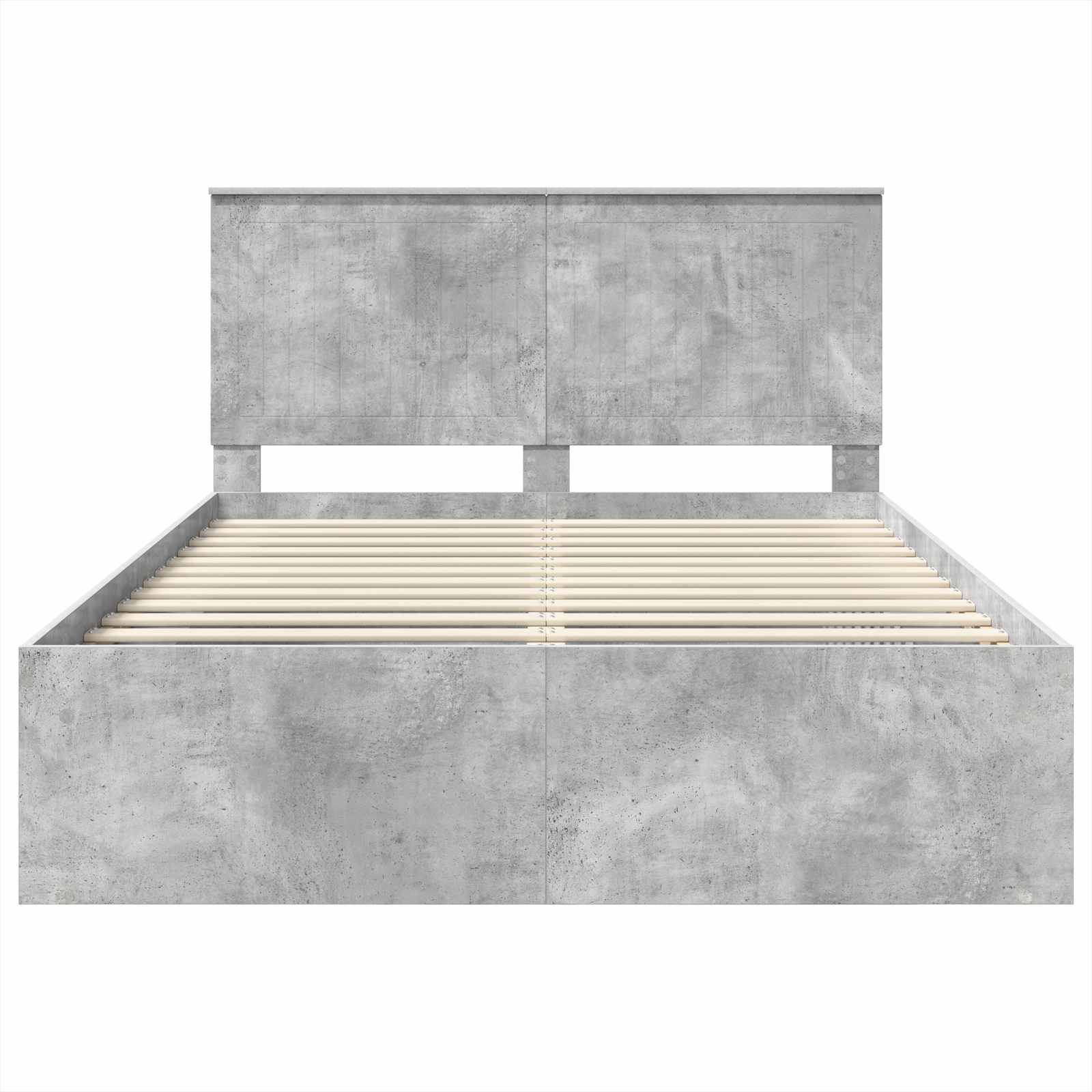 Bedframe Concerte Grijs 135 x 190 cm Massief grenenhout