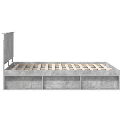 Bedframe Concerte Grijs 135 x 190 cm Massief grenenhout