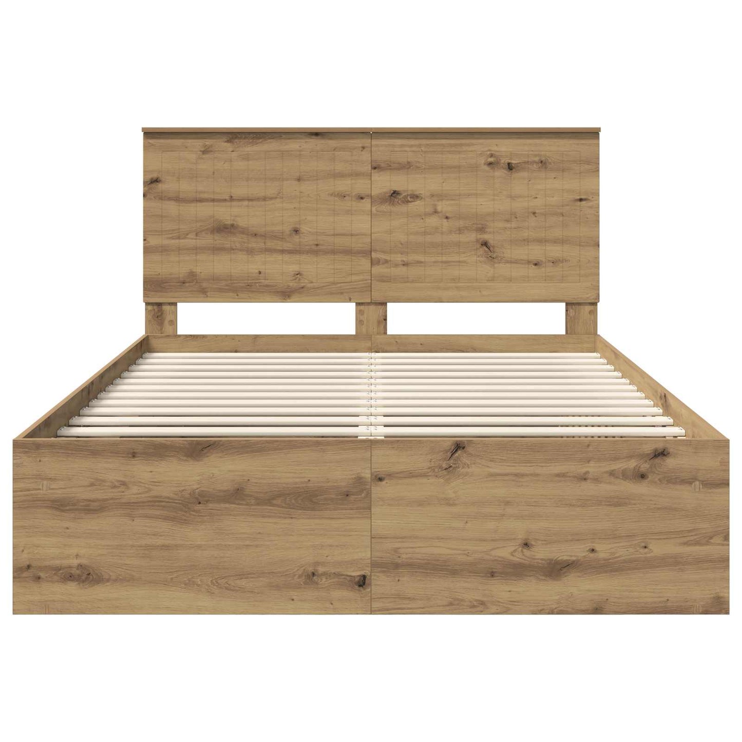 Bedframe Ambachtelijk eiken 135 x 190 cm Massief grenenhout