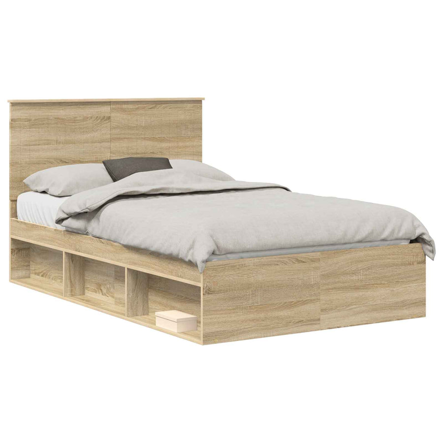 Bedframe met hoofdeinde Sonoma 120 x 200 cm Massief grenenhout