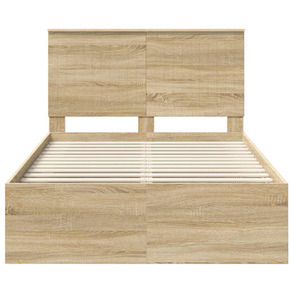 Bedframe met hoofdeinde Sonoma 120 x 200 cm Massief grenenhout