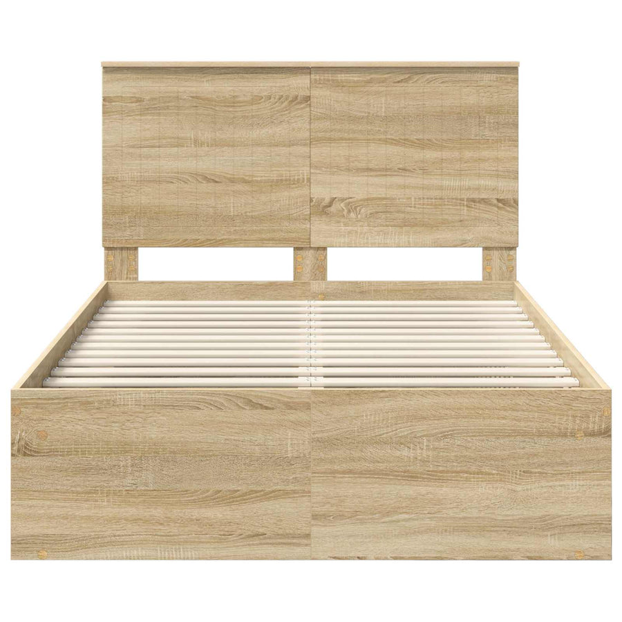 Bedframe met hoofdeinde Sonoma 120 x 200 cm Massief grenenhout