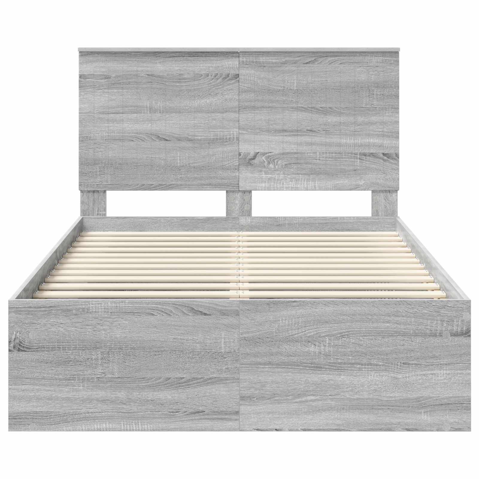 Bedframe Grijs Sonoma 120 x 200 cm Massief grenenhout