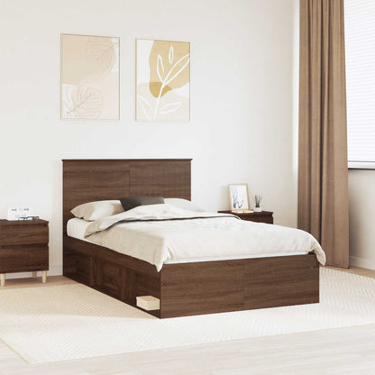 Bedframe Bruin Eiken 120 x 200 cm Massief grenenhout