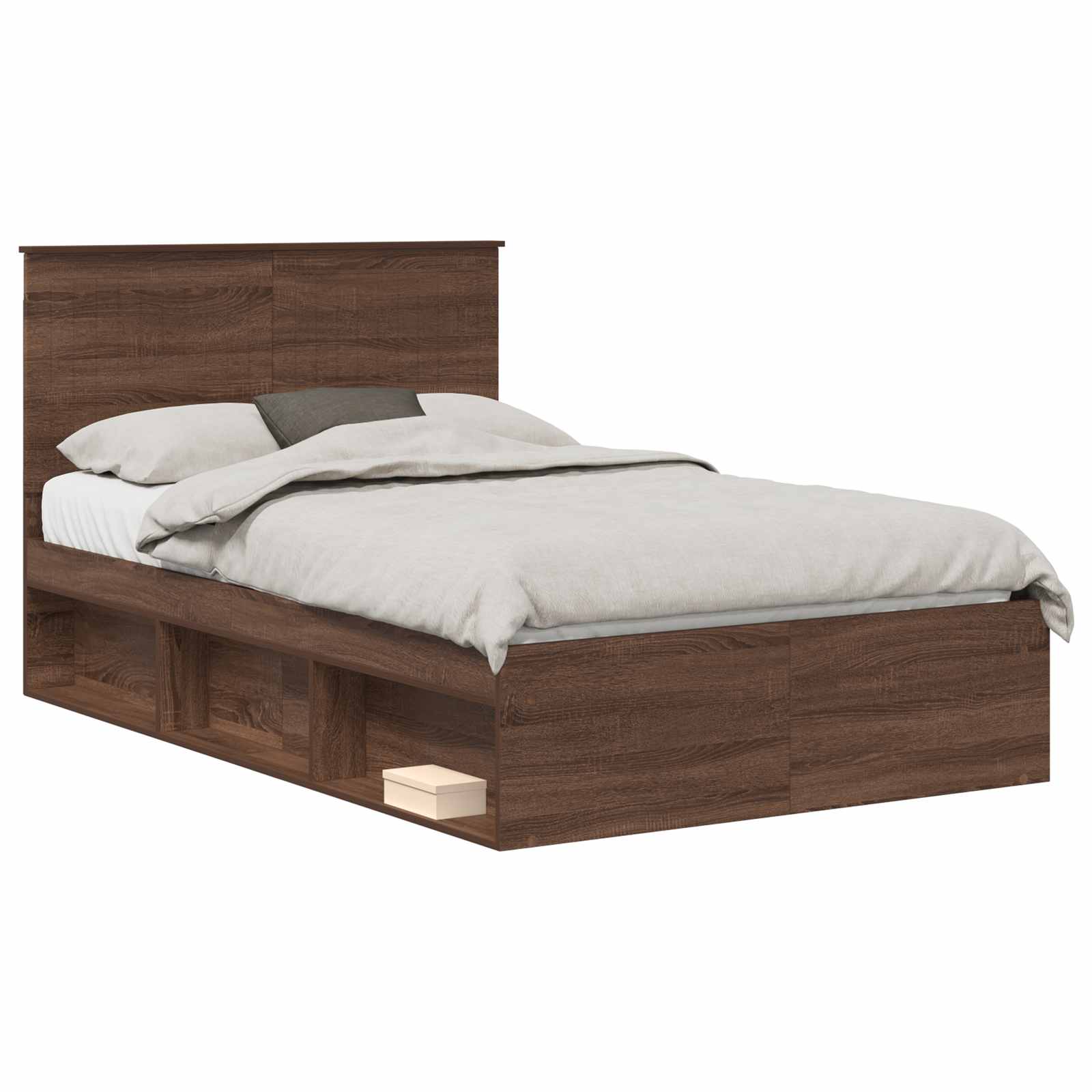 Bedframe Bruin Eiken 120 x 200 cm Massief grenenhout