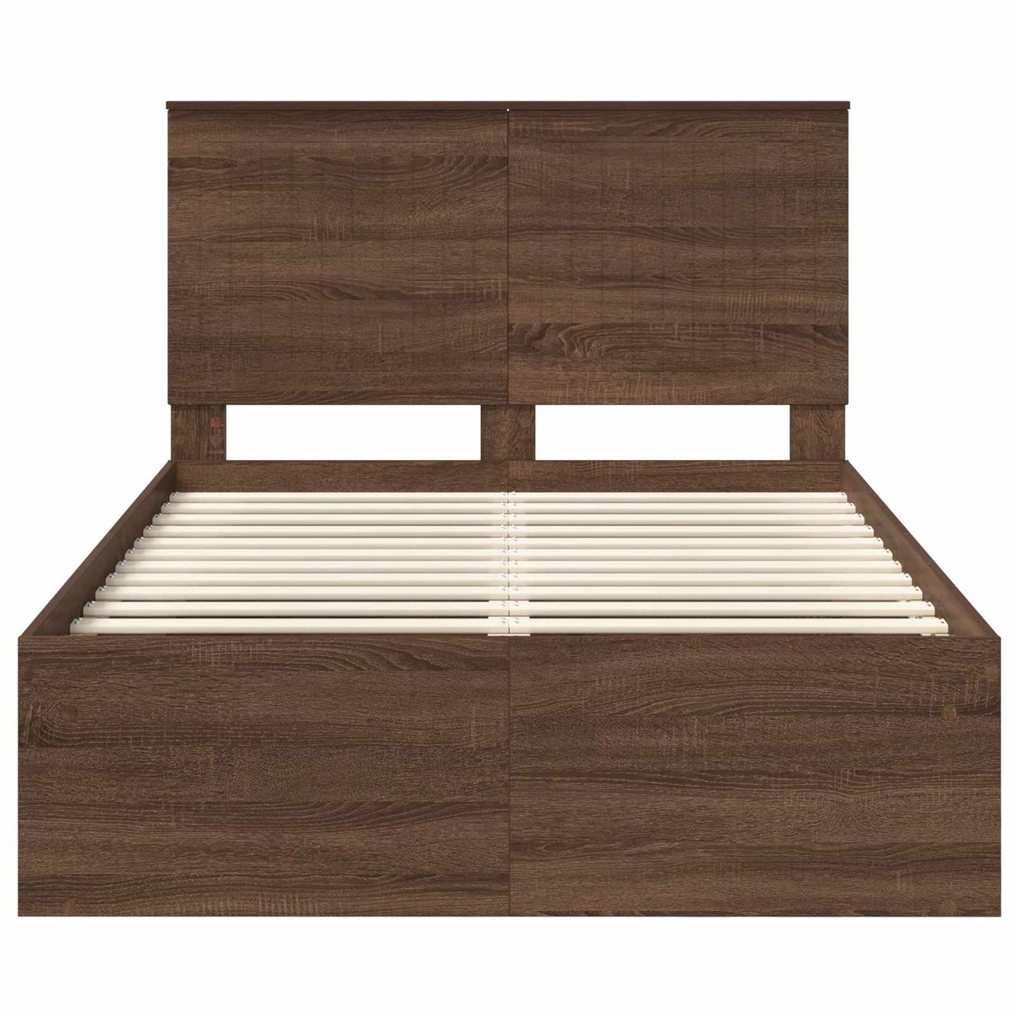 Bedframe Bruin Eiken 120 x 200 cm Massief grenenhout