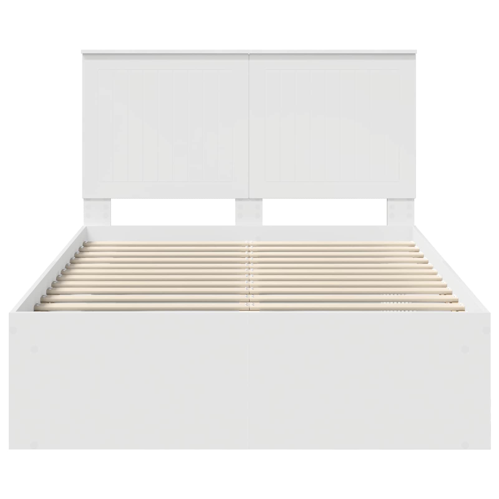 Bedframe met hoofdeinde Wit 120 x 190 cm Massief grenenhout