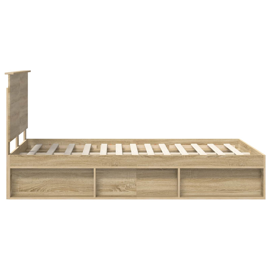 Bedframe met hoofdeinde Sonoma 120 x 190 cm Massief grenenhout
