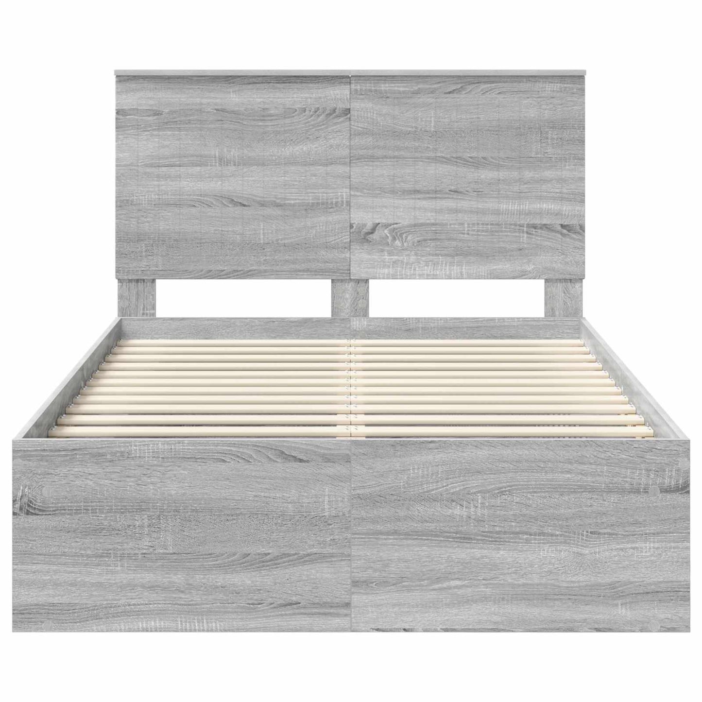 Bedframe Grijs Sonoma 120 x 190 cm Massief grenenhout