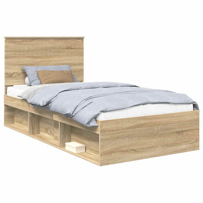 Bedframe met hoofdeinde Sonoma 100 x 200 cm Massief grenenhout