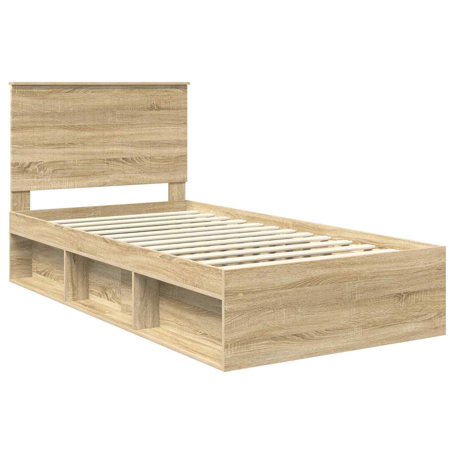 Bedframe met hoofdeinde Sonoma 100 x 200 cm Massief grenenhout