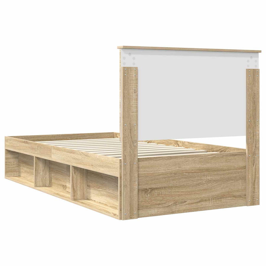 Bedframe met hoofdeinde Sonoma 100 x 200 cm Massief grenenhout