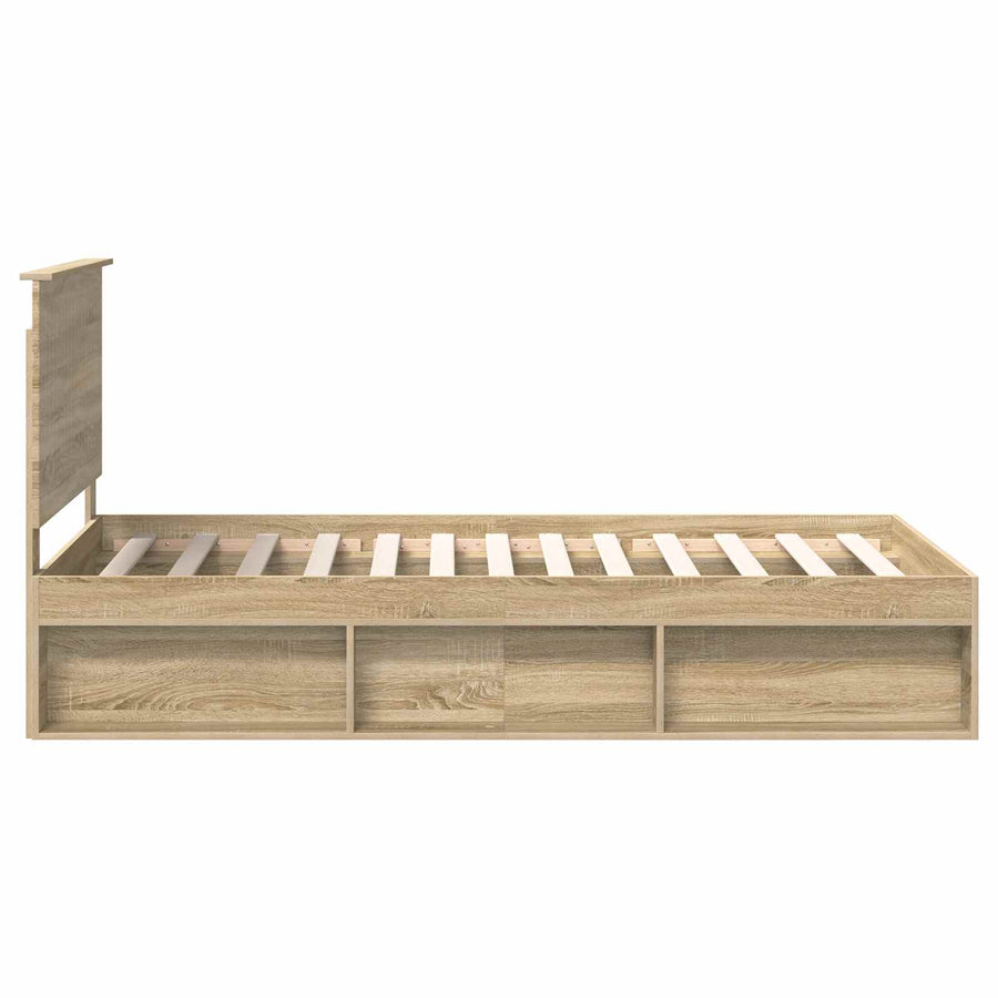 Bedframe met hoofdeinde Sonoma 100 x 200 cm Massief grenenhout