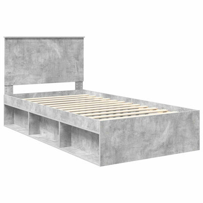 Bedframe Concerte Grijs 100 x 200 cm Massief grenenhout