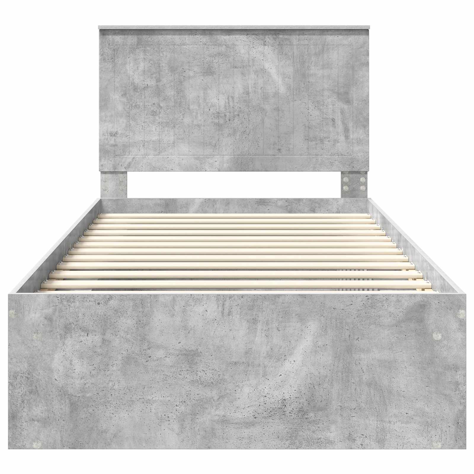 Bedframe Concerte Grijs 100 x 200 cm Massief grenenhout