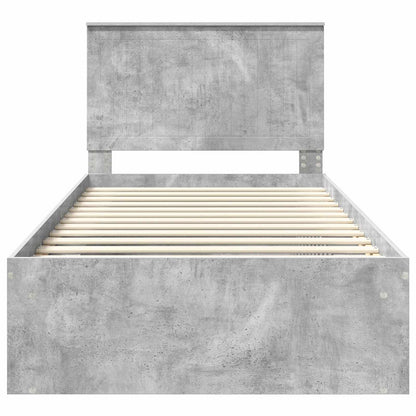 Bedframe Concerte Grijs 100 x 200 cm Massief grenenhout