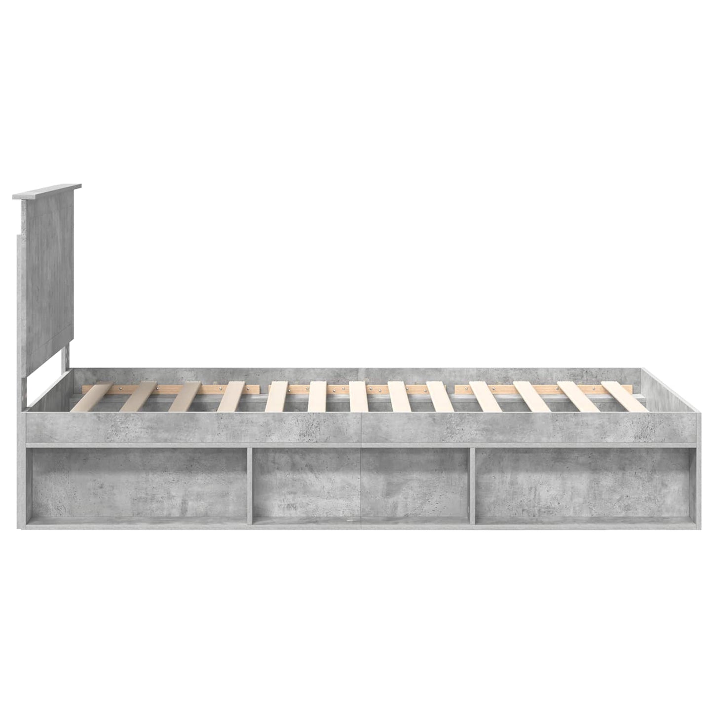 Bedframe Concerte Grijs 100 x 200 cm Massief grenenhout