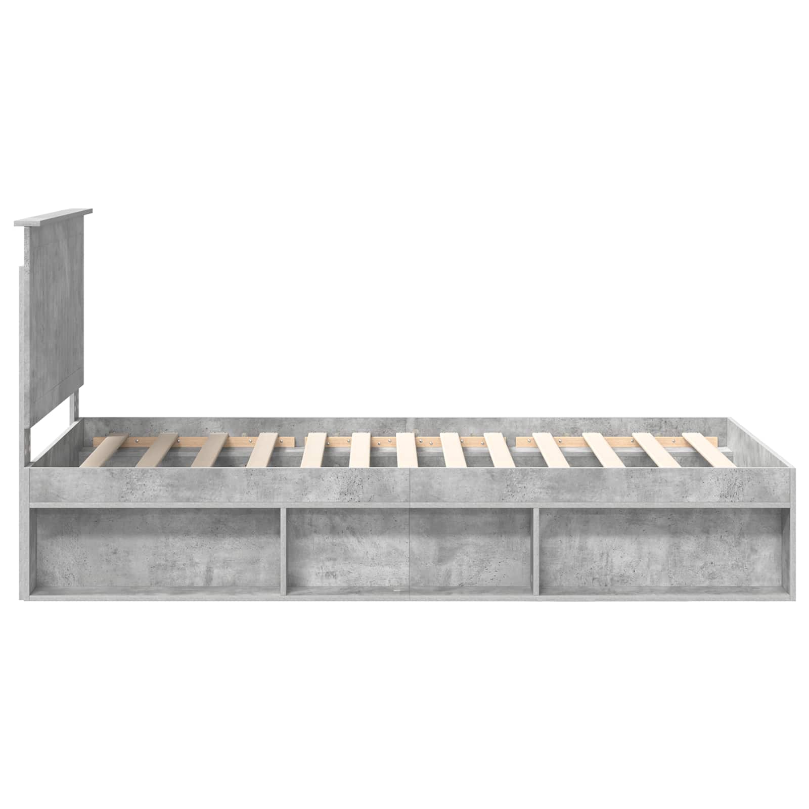 Bedframe Concerte Grijs 100 x 200 cm Massief grenenhout