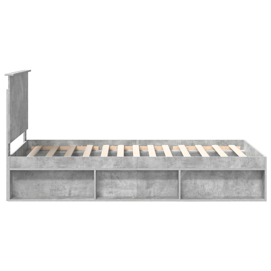 Bedframe Concerte Grijs 100 x 200 cm Massief grenenhout
