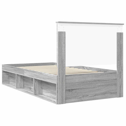 Bedframe Grijs Sonoma 100 x 200 cm Massief grenenhout