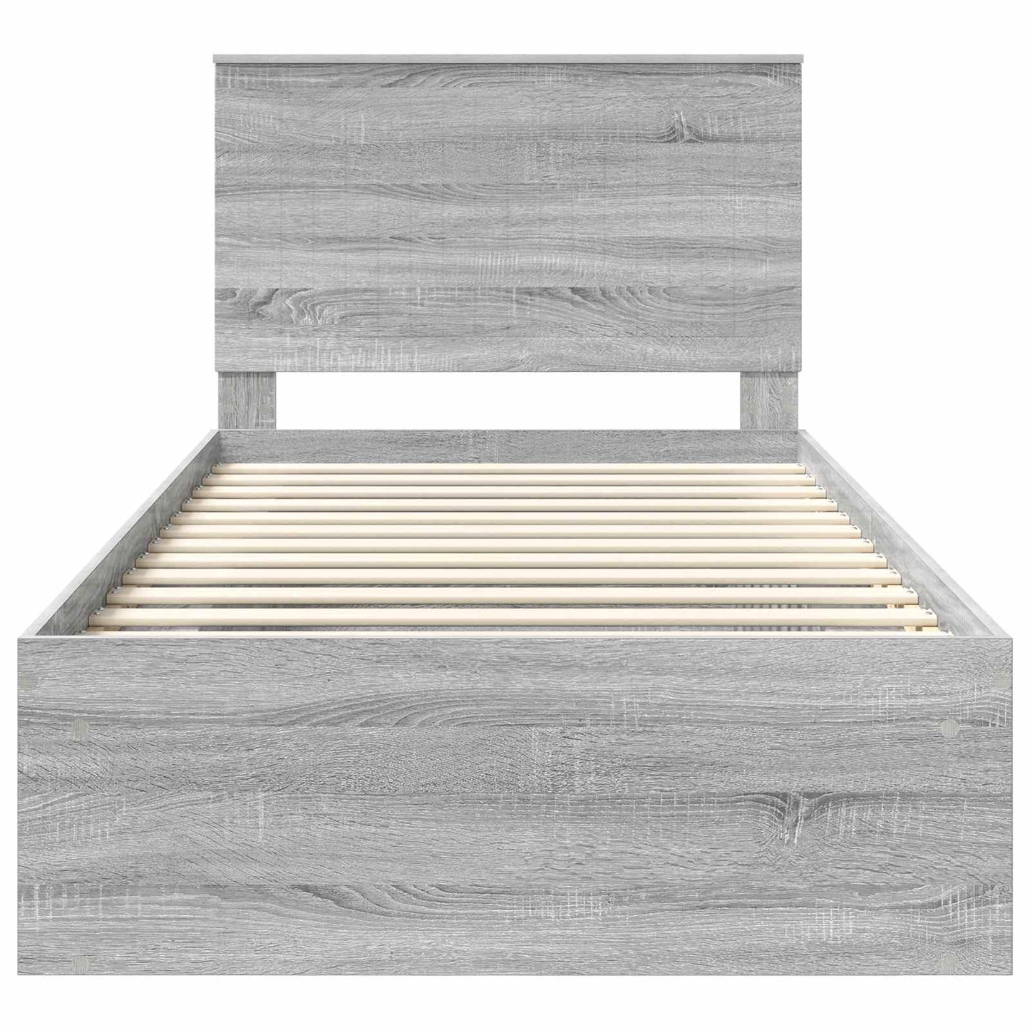 Bedframe Grijs Sonoma 100 x 200 cm Massief grenenhout