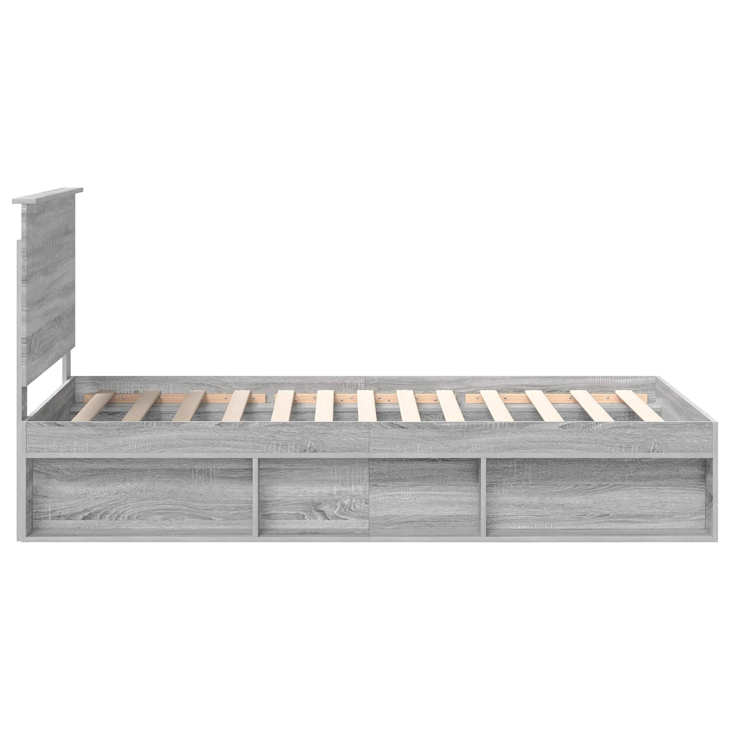 Bedframe Grijs Sonoma 100 x 200 cm Massief grenenhout