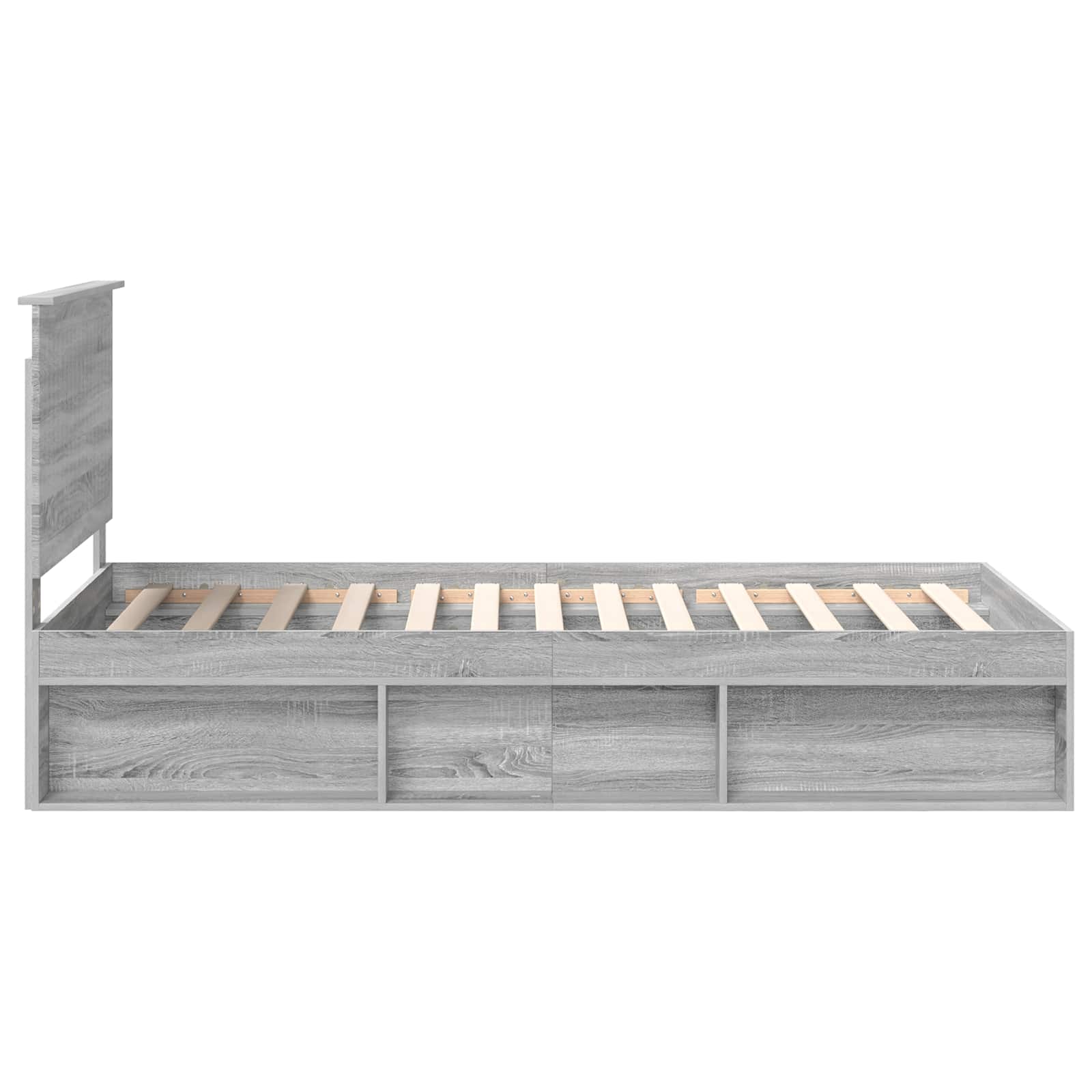 Bedframe Grijs Sonoma 100 x 200 cm Massief grenenhout