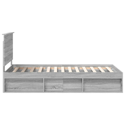 Bedframe Grijs Sonoma 100 x 200 cm Massief grenenhout