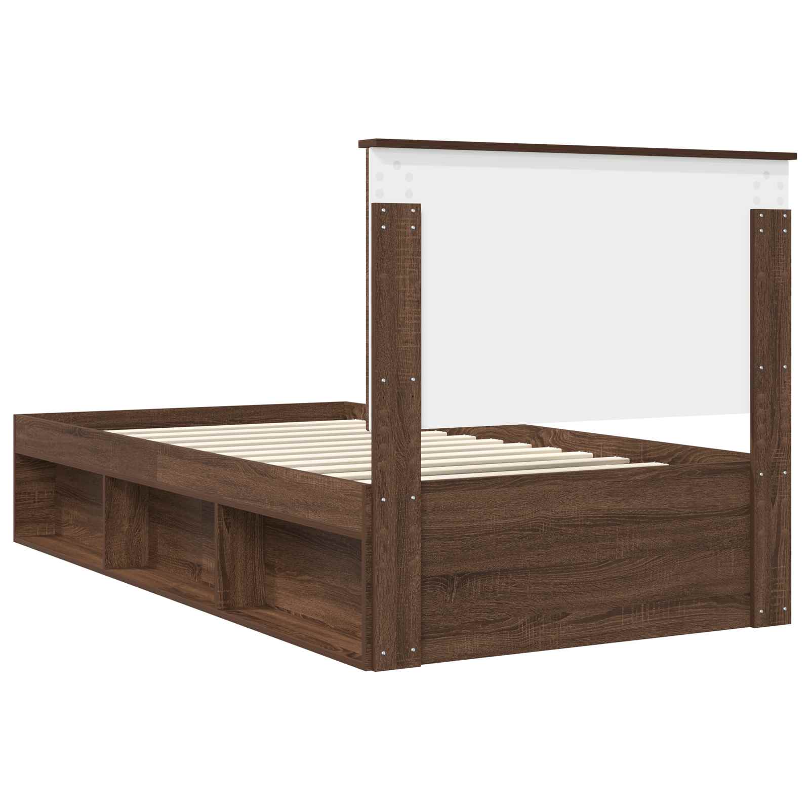 Bedframe Bruin Eiken 100 x 200 cm Massief grenenhout