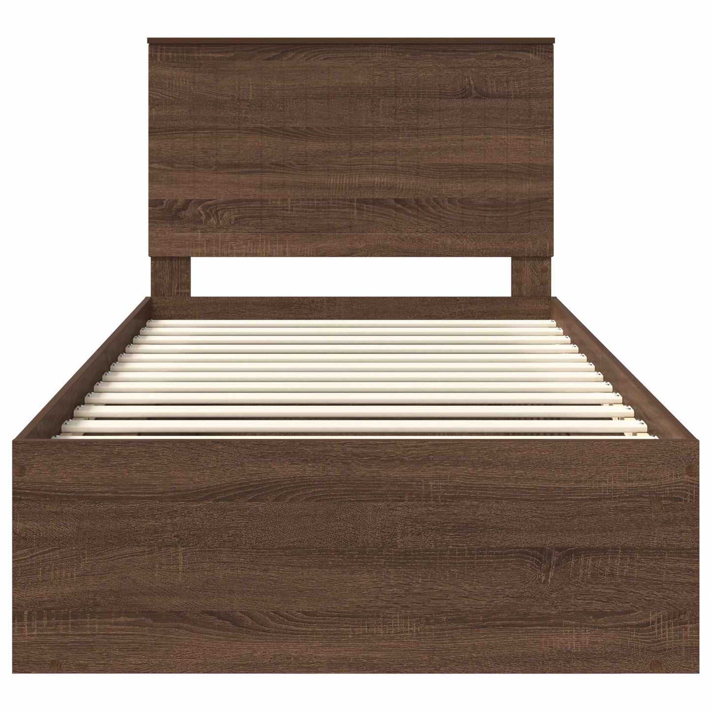Bedframe Bruin Eiken 100 x 200 cm Massief grenenhout