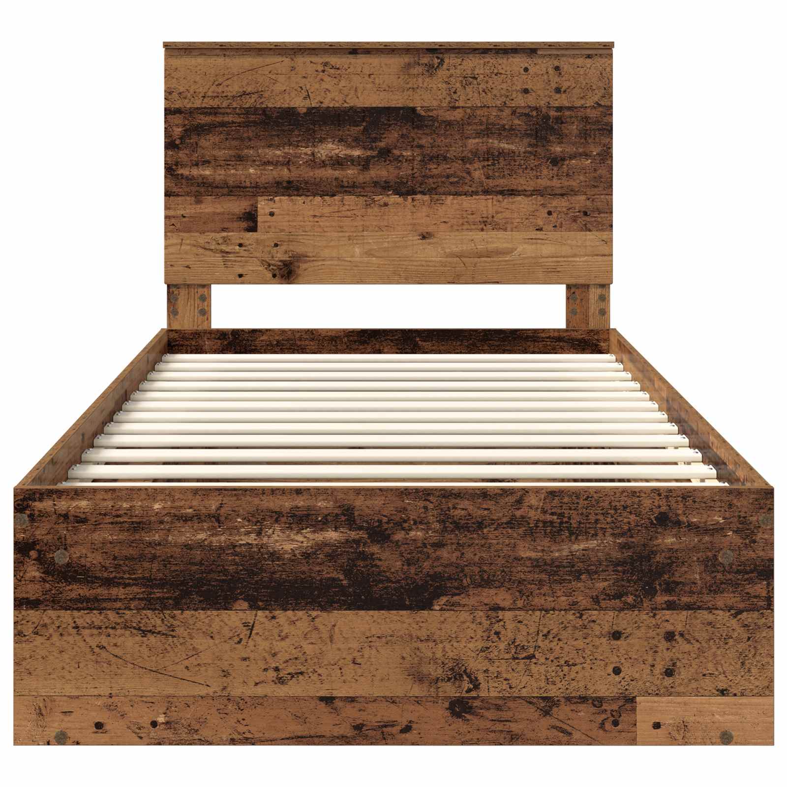Bedframe met hoofdeinde Oudhout 100 x 200 cm Massief grenenhout