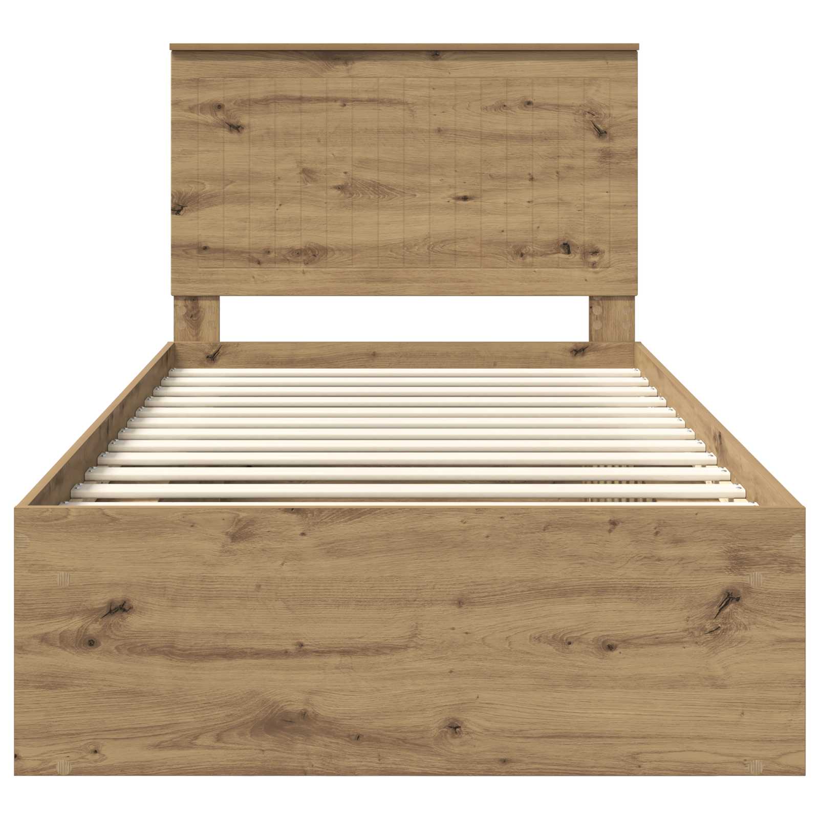 Bedframe Ambachtelijk eiken 100 x 200 cm Massief grenenhout