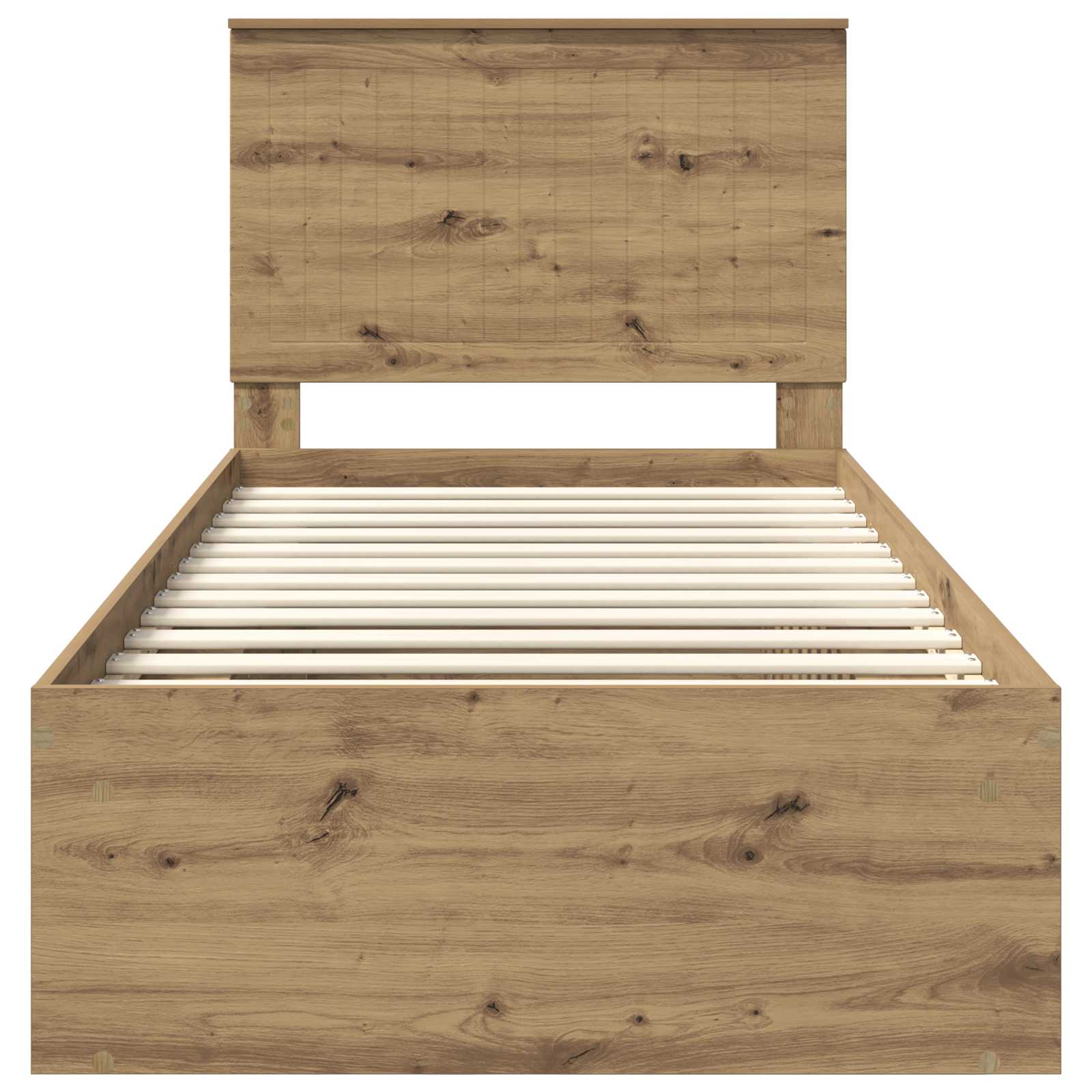 Bedframe Ambachtelijk eiken 90 x 200 cm Massief grenenhout
