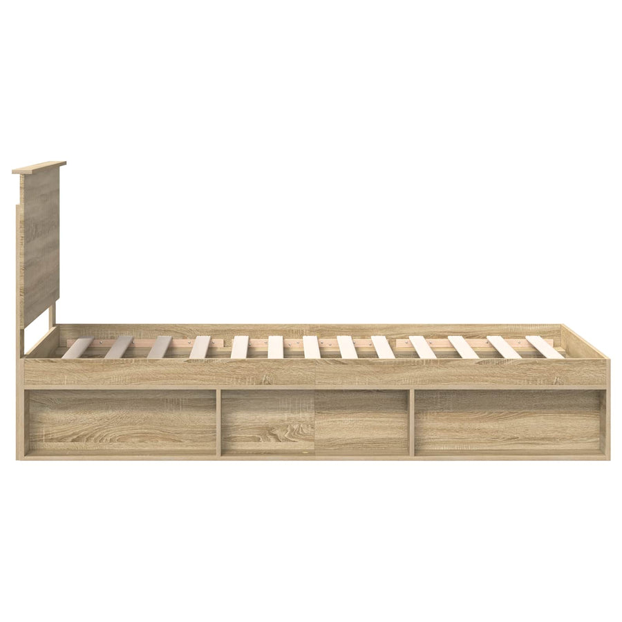 Bedframe met hoofdeinde Sonoma 90 x 190 cm Massief grenenhout