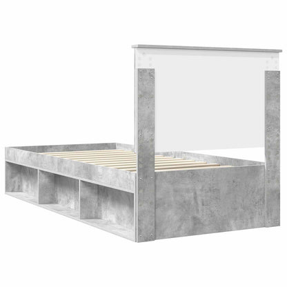 Bedframe Concerte Grijs 90 x 190 cm Massief grenenhout